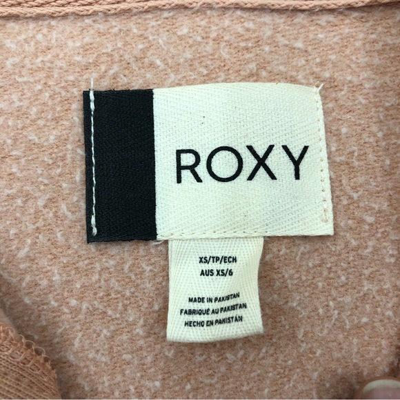 Roxy Snowboards Peach Pink Pocket Front Snap Button Up Hooded Jacket Womens XS. - Picture 4 of 7